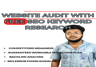 advanced SEO audit report with free keyword research