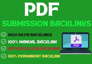 I will Manually 80 pdf submission SEO backlinks link building to high level da site