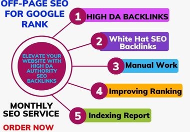 I will enhance your website with monthly off page SEO services