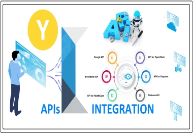 I will develop,  integrate,  and update apis as skilled API developer
