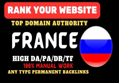 I will do 100 france backlinks da high quality top pr trust flow tf high link building