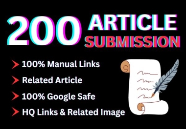 Get 200 Web 2.0 Article Submission Dofollow Backlinks in High DA & Traffic Website