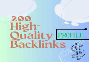 create 200 High Authority profile backlink