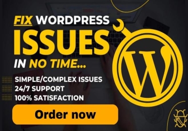I will Fix your wordpress website issues and errors,  Elementor bug