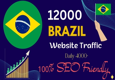 12000+ Brazil Organic web traffic for your website targeted real web visitors