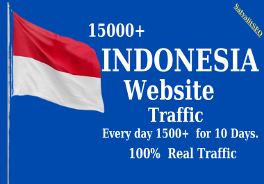 Traffic to your website from 15,000 Indonesia TARGETED Organic Website Visitors