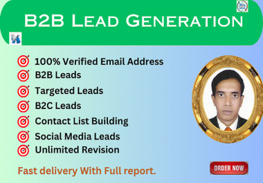 100 verified Emails,  B2B lead generation,  targeted lead generation