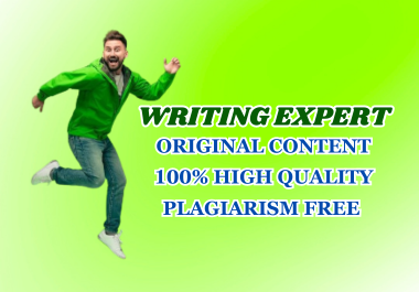 I write plagiarism free high quality content