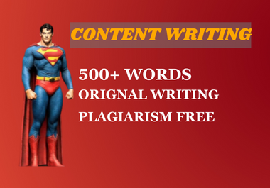 Write 500+ words original and plagiarism free content