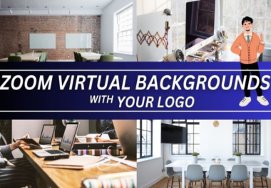 I will create zoom virtual background with your logo.