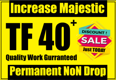 Increase TF 40 plus Majestic trust flow Safe and Guaranteed