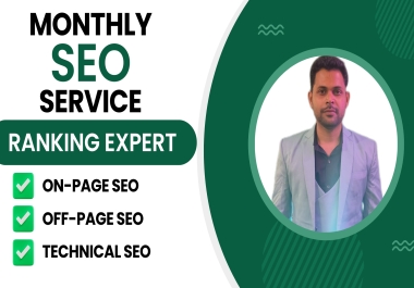 I will complete monthly SEO service package for google ranking
