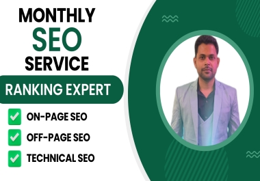 I will complete monthly SEO service package for google ranking