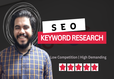 Keyword Research you will get 100 hand-picked Demandable keywords