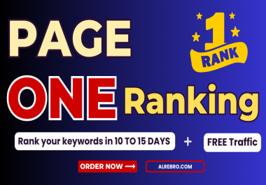 Get you Page 1 ranking in 10-20 days + FREE a Traffic