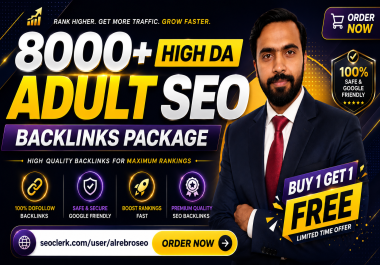 8000 UNIQUE High Da SEO Adult BackIinks