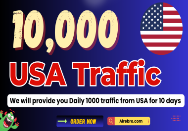 10000 Traffic from USA to your website for 10 days