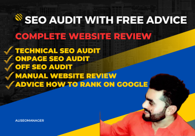in depth technical SEO audit backlink analysis on page audit and advice to rank on google