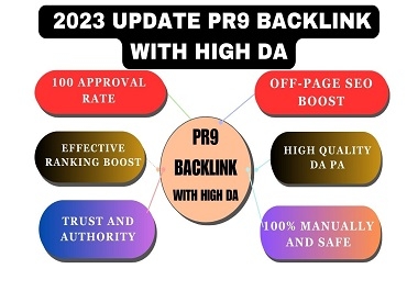 You will get update 2023 80 PR9 backlinks with 80-95 High DA