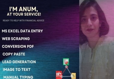 I am a freelancer. I can do data entry,  web scraping, MS word