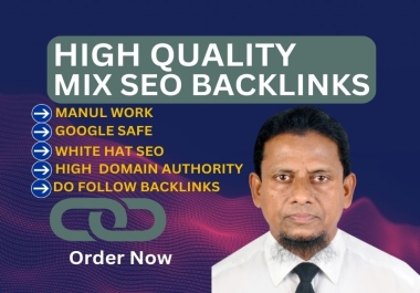 I will manually provide 100 high quality mixed SEO backlinks 