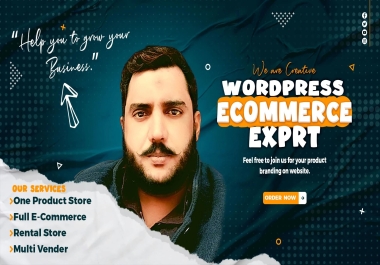 I will build ecommerce website,  WordPress online store,  woo commerce website
