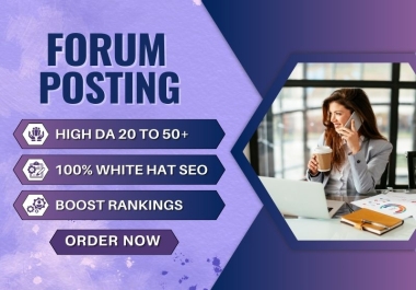 I will manually provide 60 General High-Quality Forum Posting to Rank Websites
