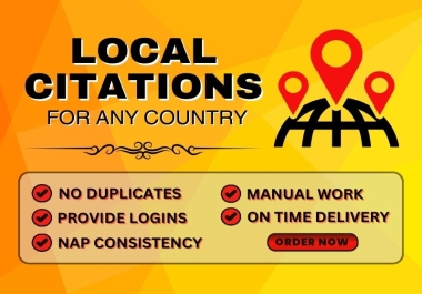 I will Build Top 70 Local Citations for Any Country to Rank Business