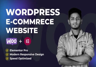 Design wordpress ecommerce website or online store with woocommerce