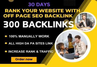 300 off page seo /Web 2.0,Article Submission, Profile creation ,ads posting, Directory backlinks