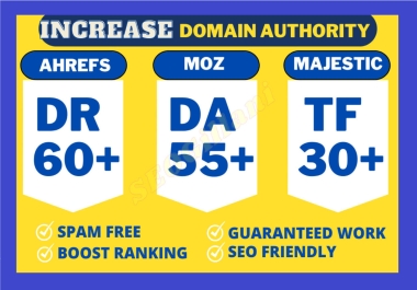 I will increase domain authority da 30+ plus with SEO backlinks