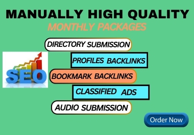 275 Manually Complete Monthly Package Off-page SEO Backlinks Services