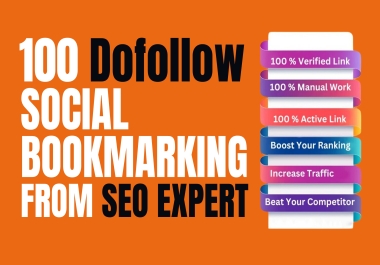 Get 100 Unique Domain Dofollow Bookmarking Backlinks From SEO Expert
