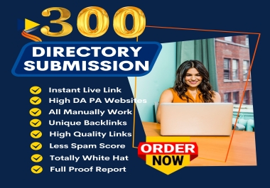 300 HQ Directory Submission SEO Backlinks Niche Relevant