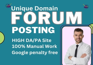 I will manually provide 90 unique domain forum posting Backlinks