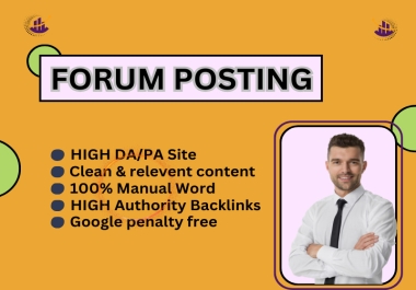 I will manually provide 60 High quality forum posting dofollow Backlinks.