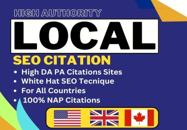 I will create top quality 80 local citations seo backlinks for your business