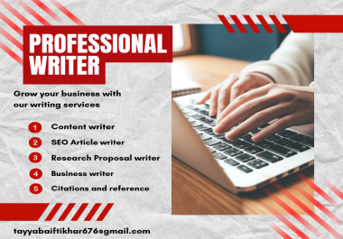 Experienced Content Writer: Engaging and SEO-Optimized Articles for Your Business Growth.