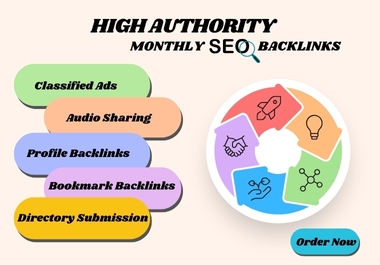 280 High-Authority Monthly SEO Backlinks Service