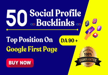 I will Create 50 Social Media Profile Backlinks For Brand Promotion