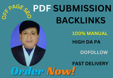 I will do HQ 80 off page SEO dofollow PDF Submission backlink
