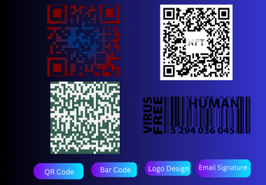 I will Create Professional QR Code,  Bar Code,  Logo Design and mail Signature generate in 1 hour.
