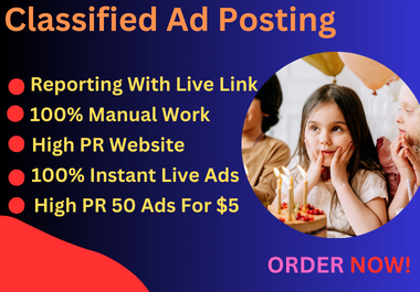 I will do 35 classified ads posting and top classified ads sites