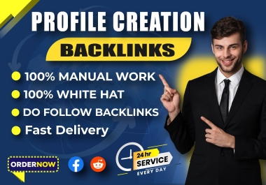 I will build 50 social media profile setup and profile backlink creation