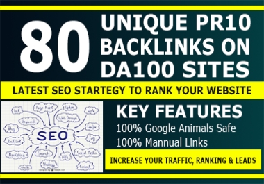 I Will Do Manually 80 Unique PR10 Backlinks On DA100 Sites