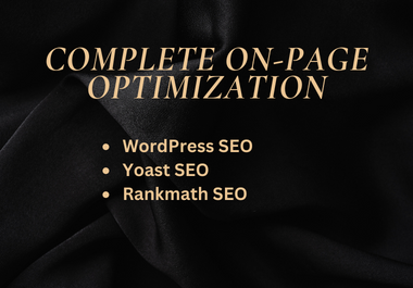 I will do complete On-Page Optimization for your website