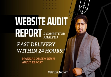 You will get website audit and competitor analysis by SEM rush tools