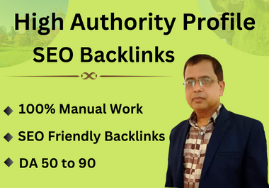 I will create manually 50 profile backlinks in high DA sites