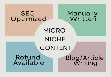 I will write 800 Words MICRO NICHE BASED exceptional Content in 7 days