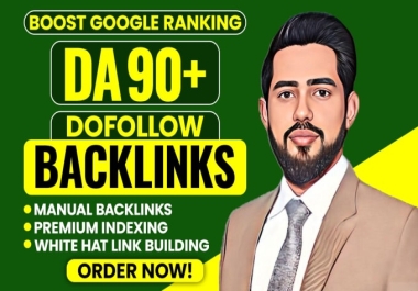 provide 50 high authority da 90 plus SEO dofollow backlinks